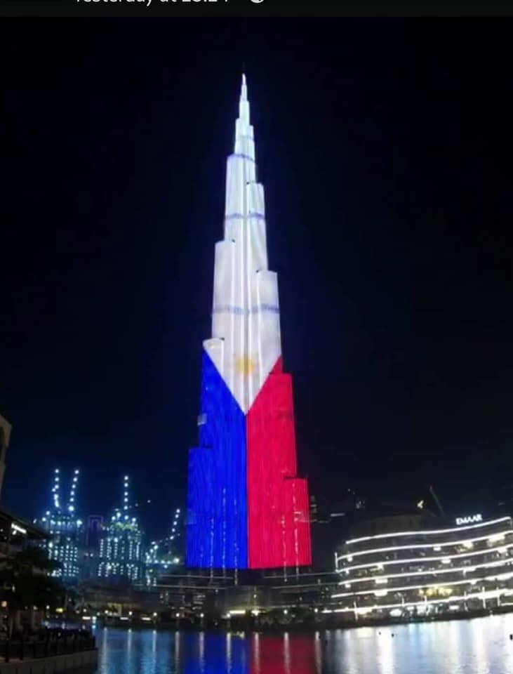LOOK: Burj Khalifa lit in Philippine colors for Independence Day