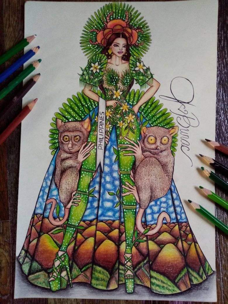 LOOK: Young artist from Bohol designs national costume for Miss Philippines