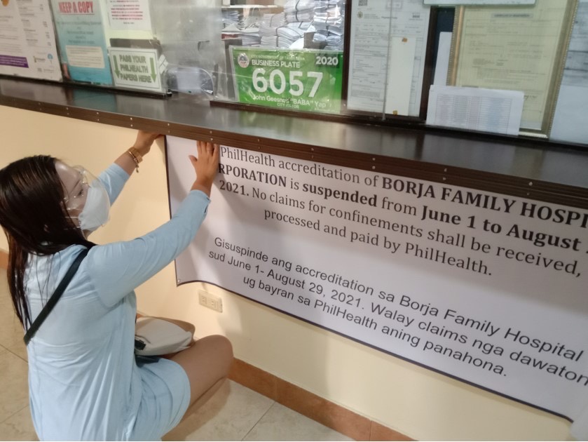 PhilHealth suspends accreditation of Borja Family Hospital