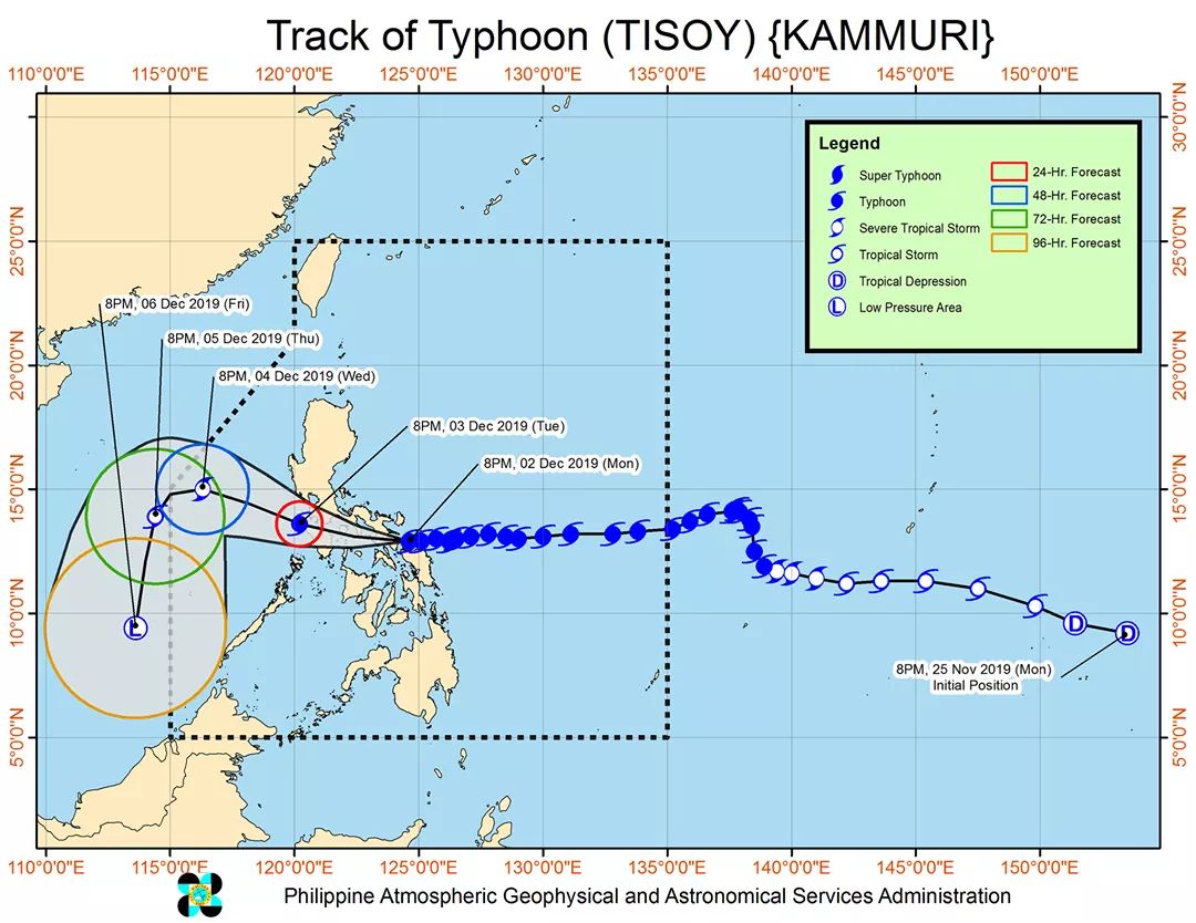 ‘Tisoy’ makes landfall in Sorsogon, Signal No. 1 remains in Bohol and rest of Central Visayas