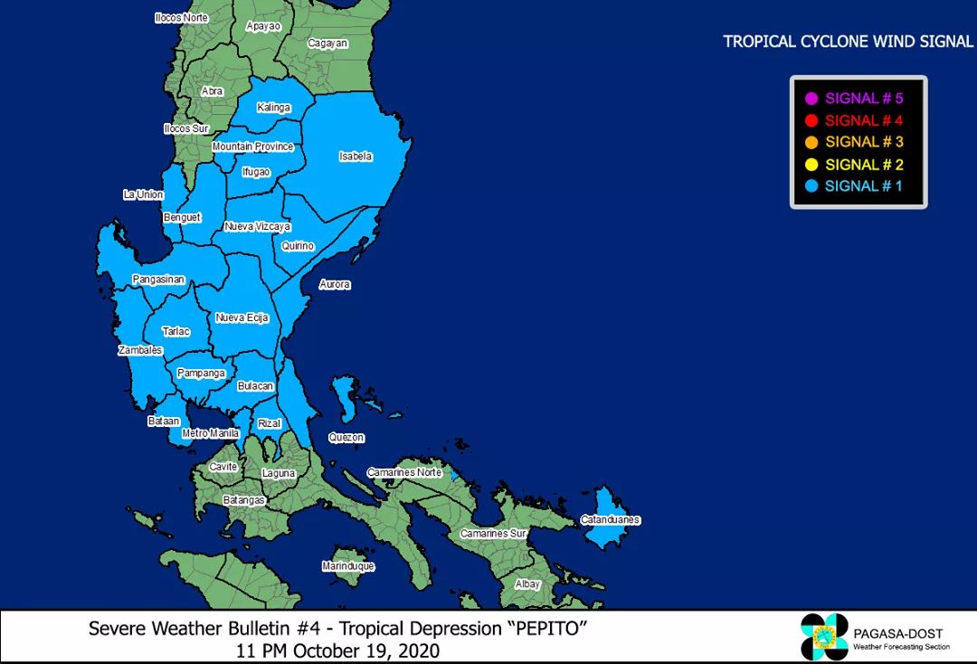 Pagasa raises Signal No. 1 over NCR, 20 other areas due to TD Pepito