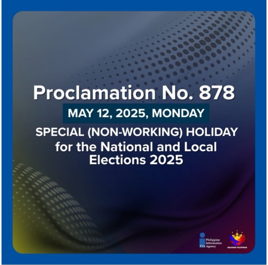 Mayo 12 gideklarar nga special non-working holiday