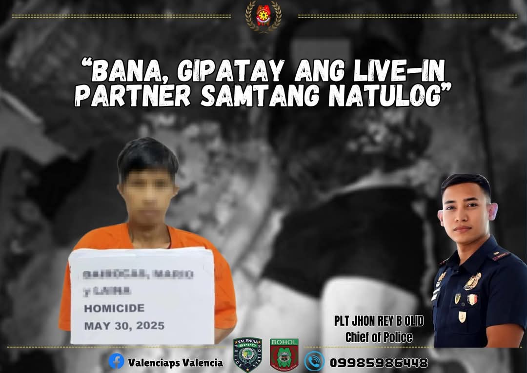 Lalaki gipatay ang ka live-in partner samtang natulog sa Valencia