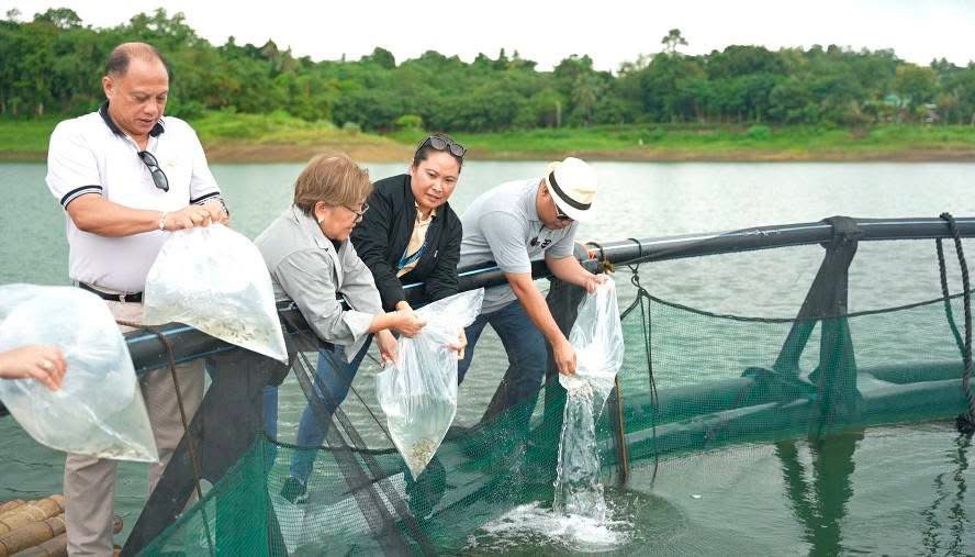 P6.3-M HDPE fish cages turned over to seven Bohol associations to boost tilapia production
