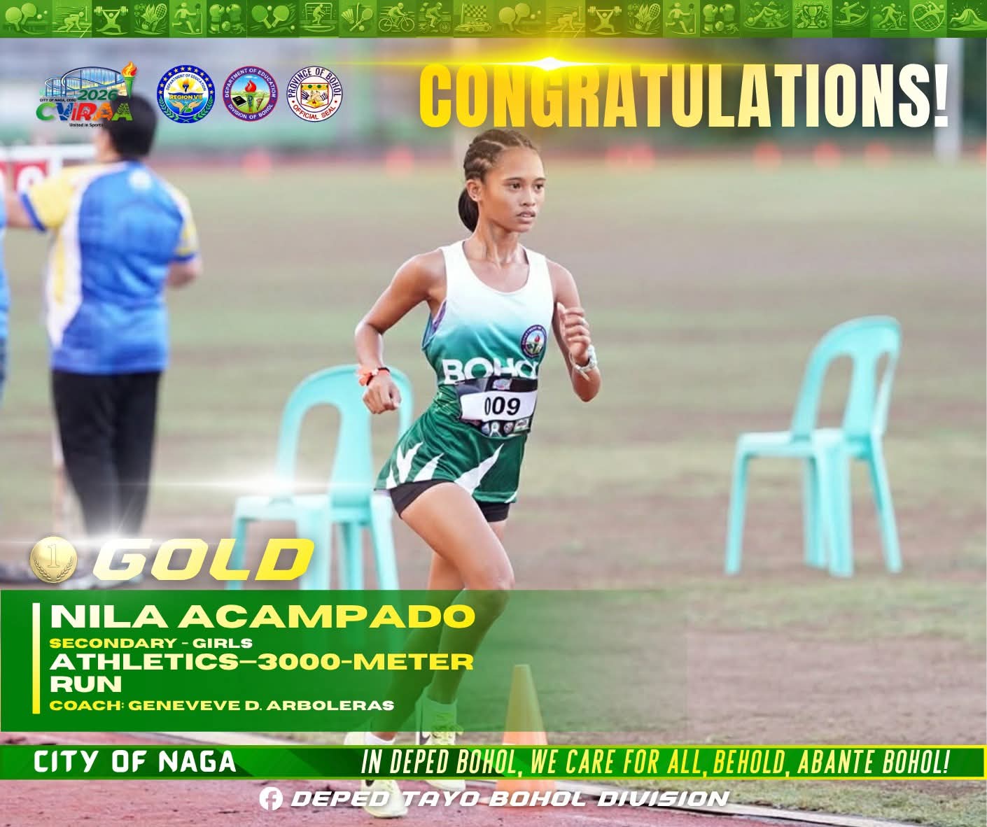Bohol bags first gold in CVIRAA 2026 athletics