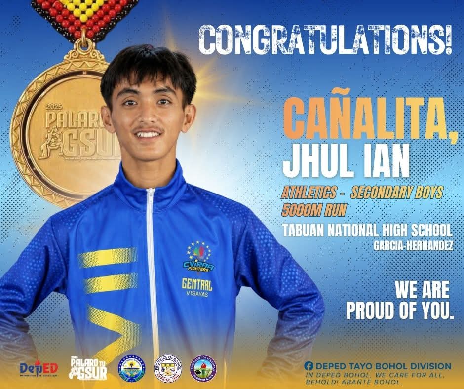 Bohol’s ‘Golden Boy’ Cañalita strikes gold anew in Palarong 5,000-meter run