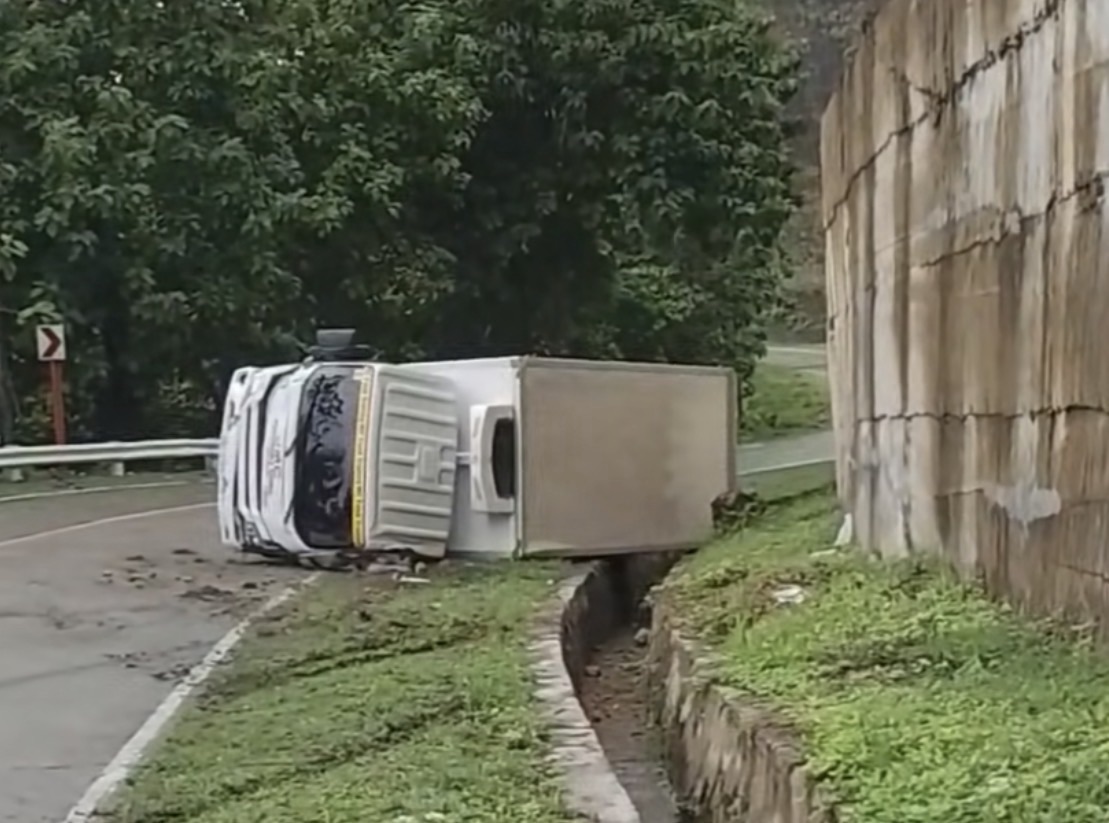 Driver dies after delivery van overturns in Catigbian town&nbsp;